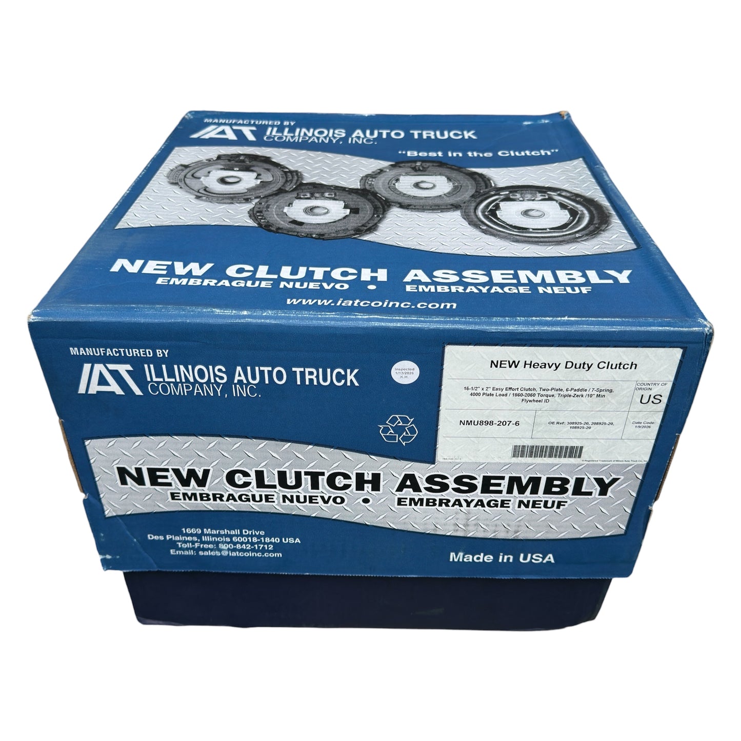 308925-20 ILLINOIS AUTO - 15.5" x 2" 7-Spring - Easy Effort - Manual Adjust Clutch Assembly